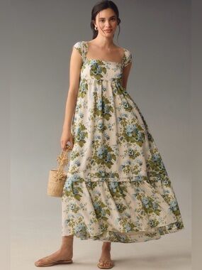 Anthropologie Sleeveless Square-neck Maxi Dress Size 2X